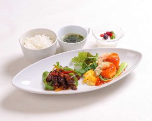 中華ランチ～椒肉絲と海老のチリソース～